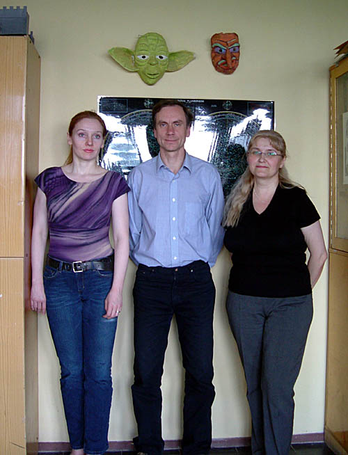 Myself (left), Gediminas and Audrone at the Dorado club headquarters