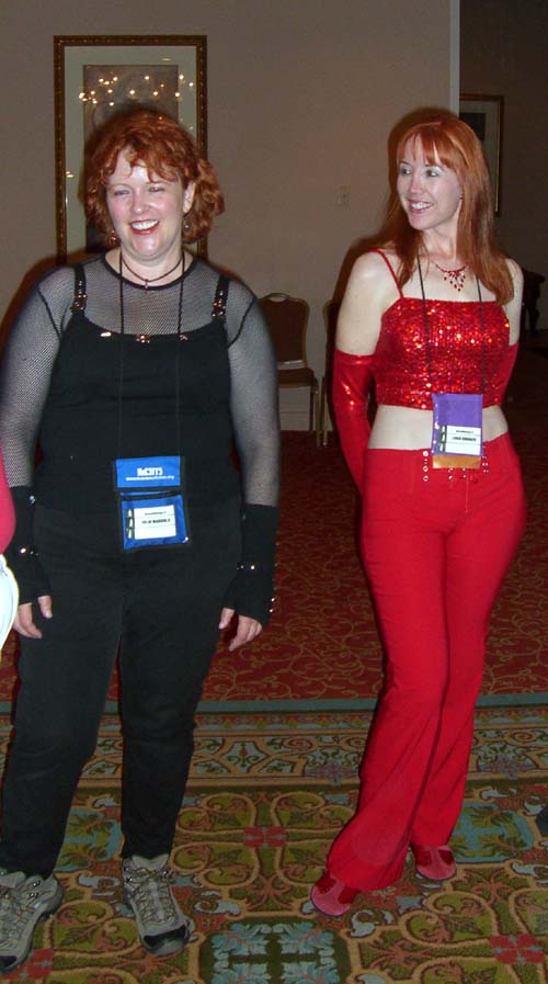 Julia Mandala and Linda Donahue at ArmadilloCon 2005, Austin, TX 2005