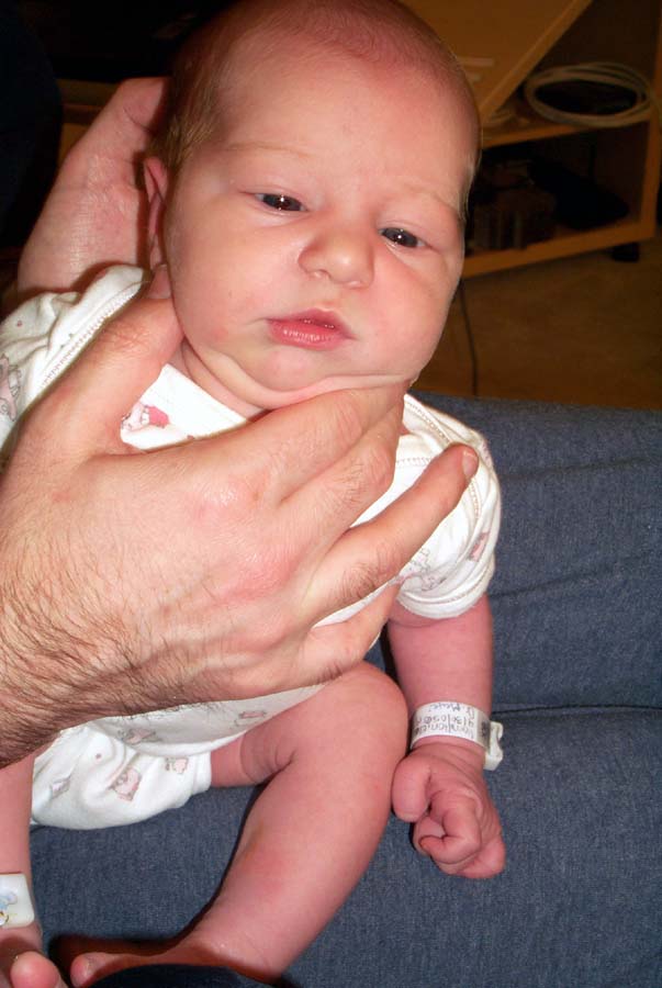 First week: E being burped. May 2005