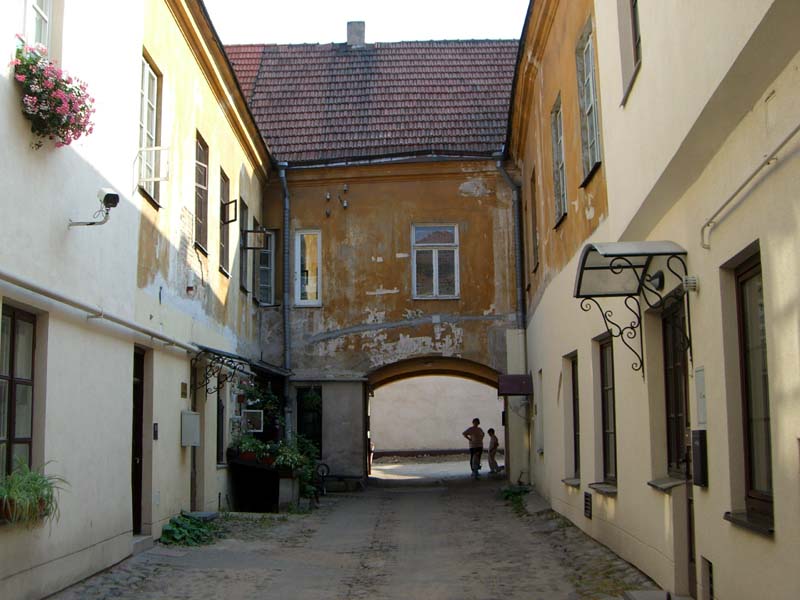 A courtyard off of Saviciaus street in Vilnius Old Town, September 2005