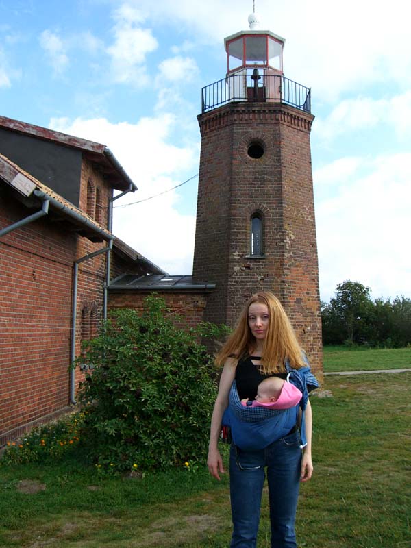 Me in front of a lighthouse at Ventes Ragas, September 2005