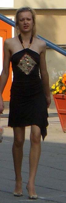 Black dress, Vilnius Old Town, September of 2005