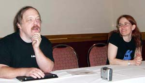 Eric and Cathy Raymond at Linucon 2005