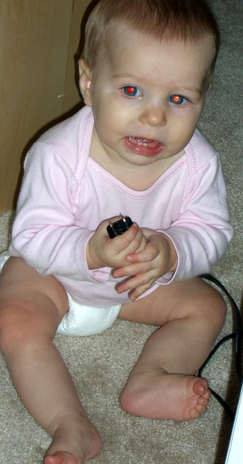 Baby as an evil rock star, December 2005