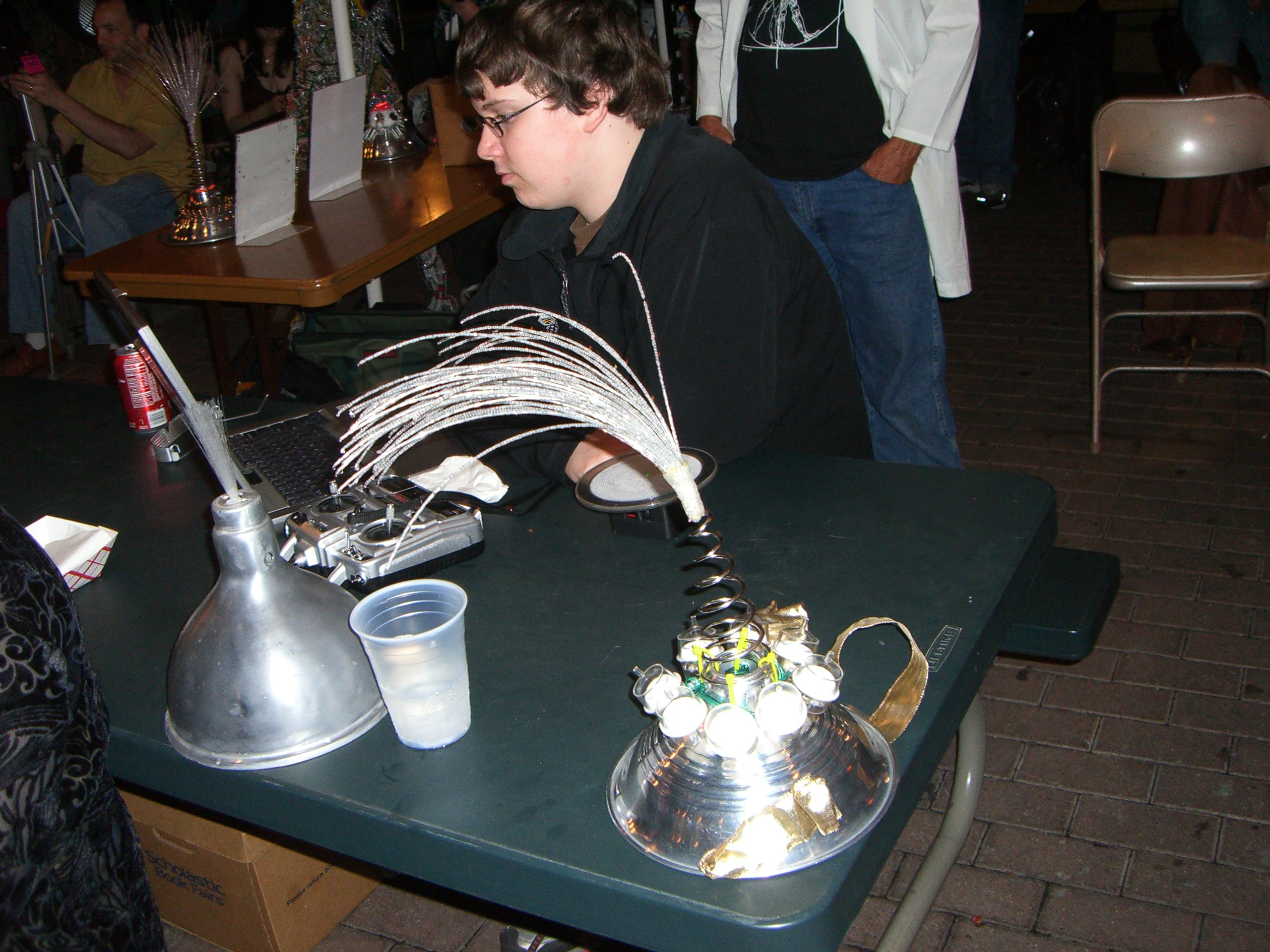 Robot Group table at the Steampunk party at SXSW 2007