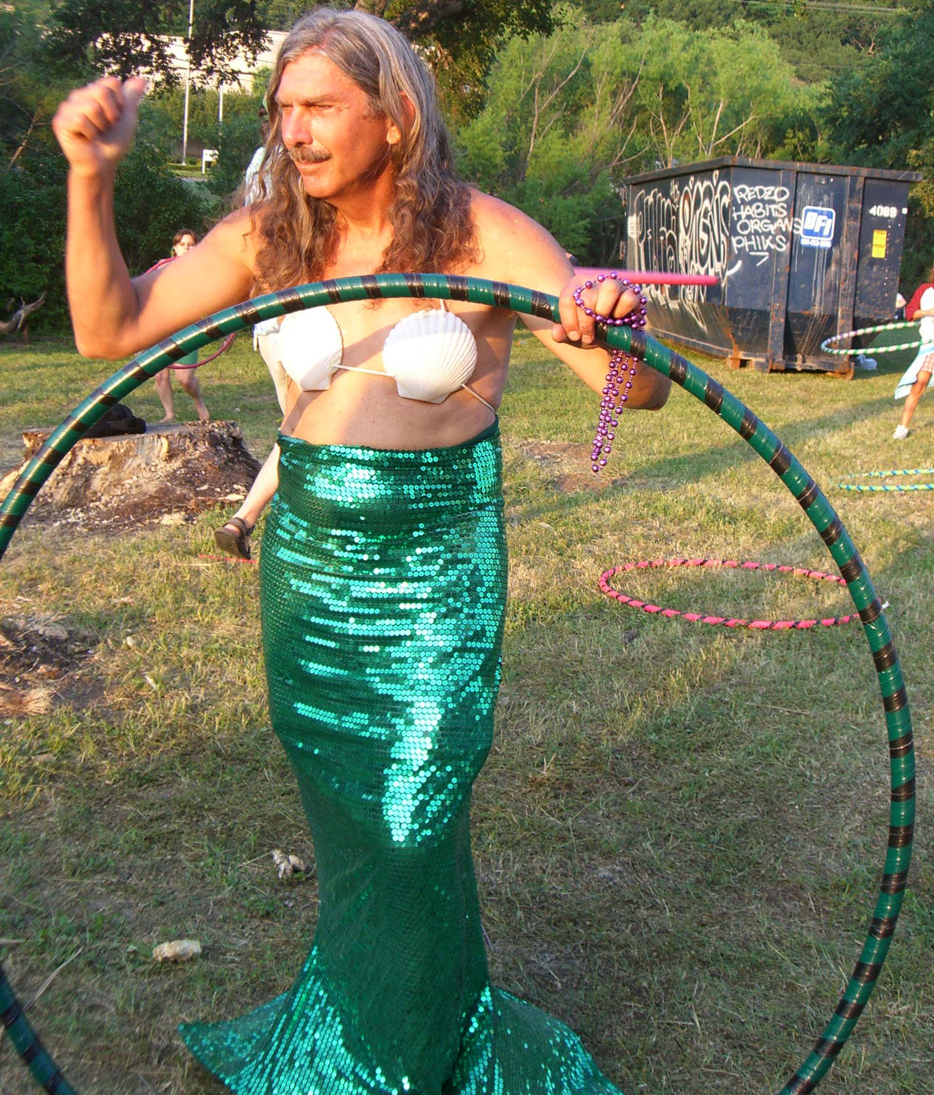 A merman with a hula hoop, Eeyore's Birthday 2007