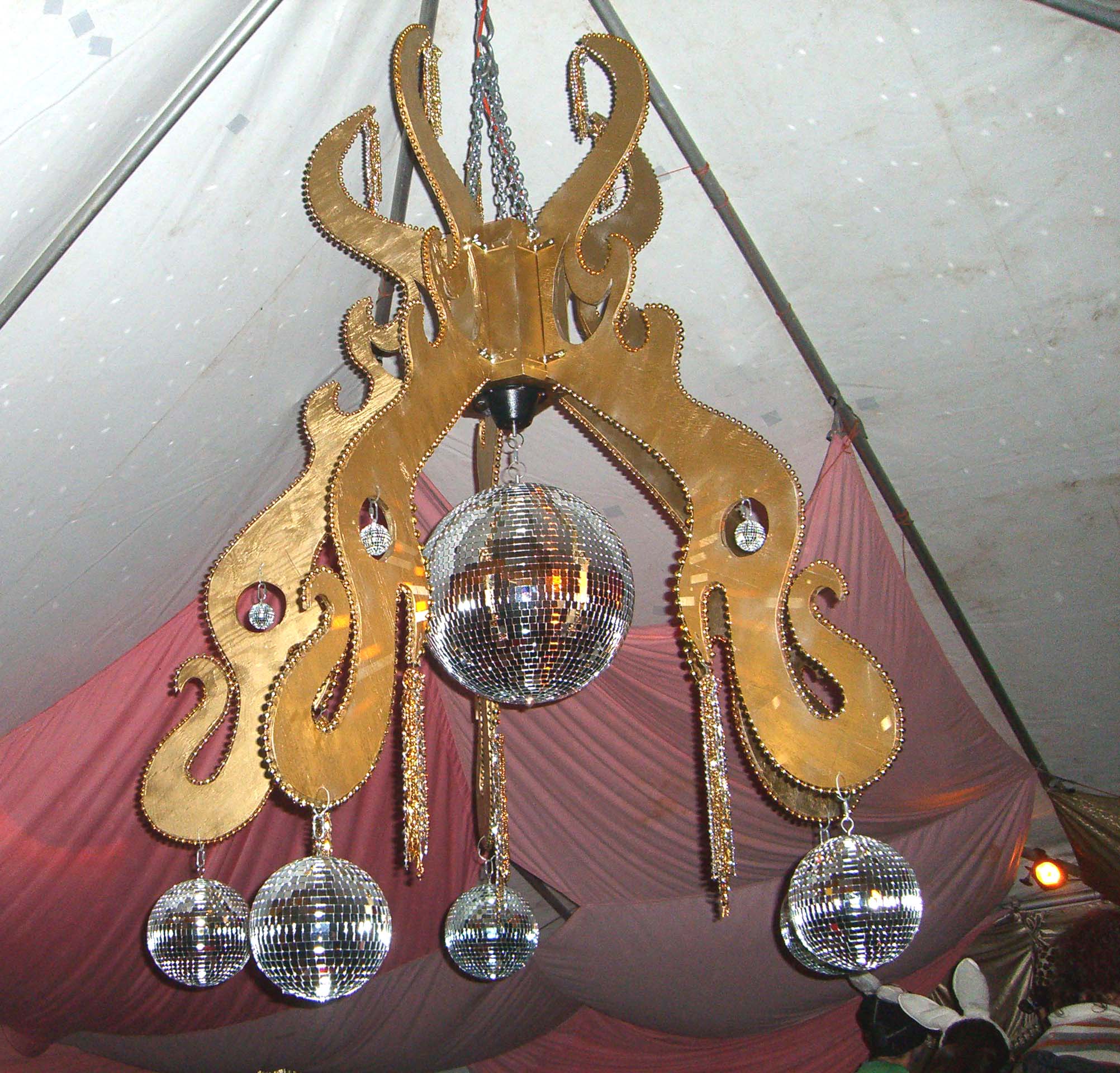 A decoration of a dance tent in the Ish camp
