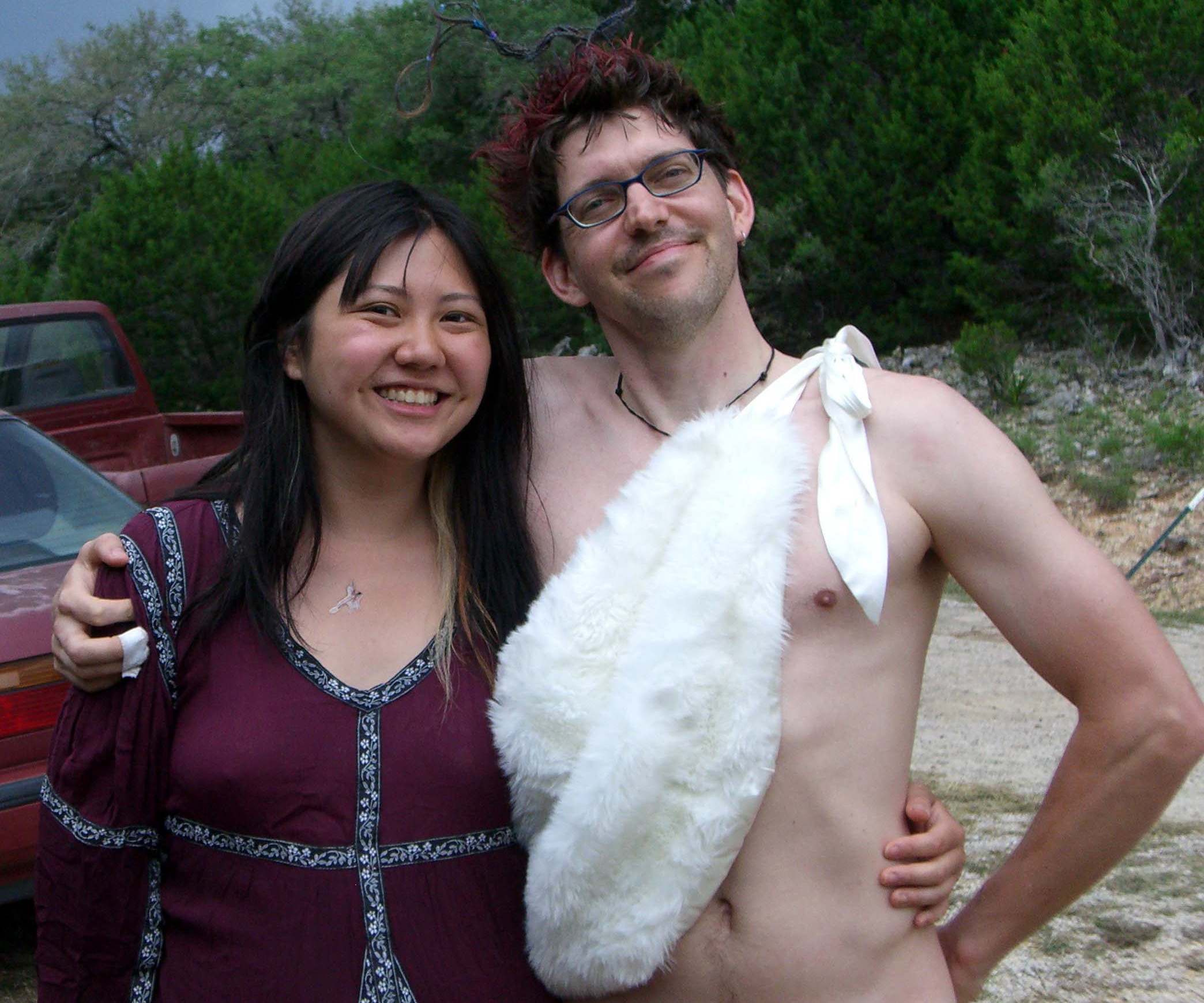 Winnie and a guy from Ish camp at Burning Flipside 2007
