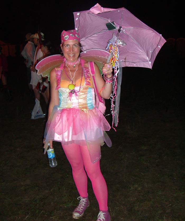 Kimberly in a costume at Burning Flipside 2007