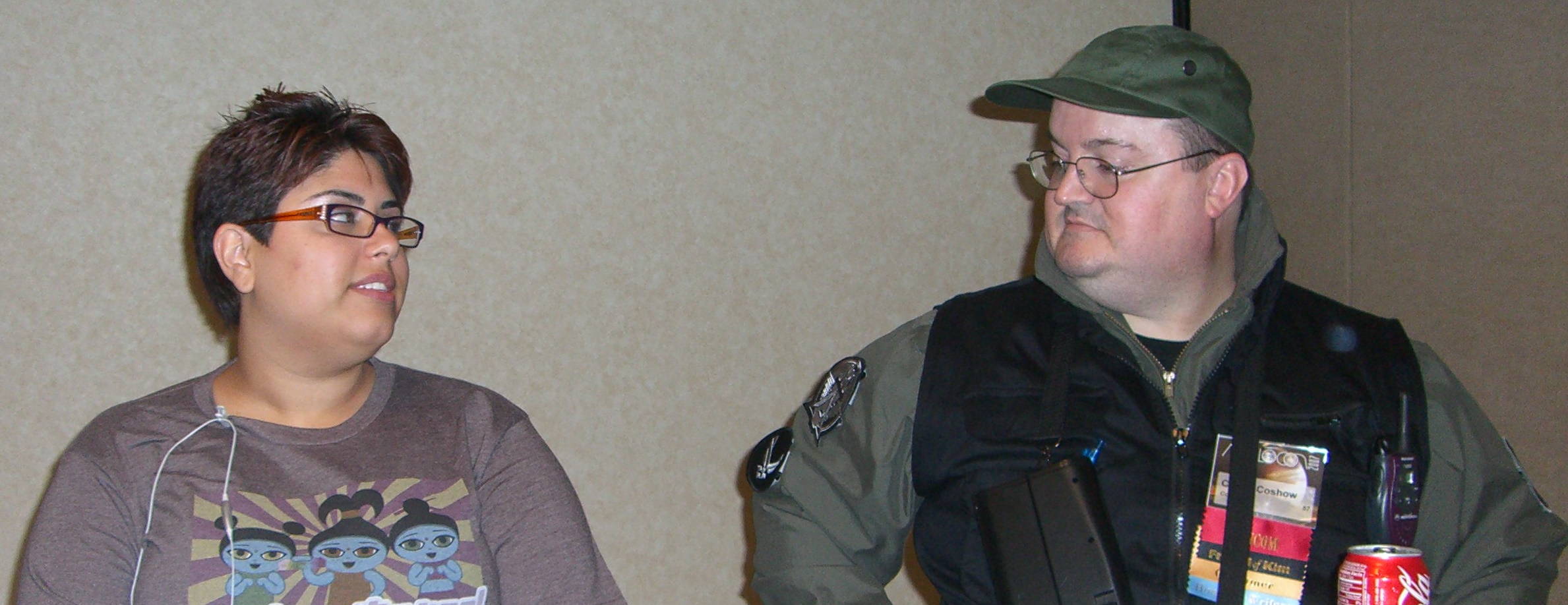 VV (left) and CC on the Finding Love in Fandom panel at ApolloCon 2007