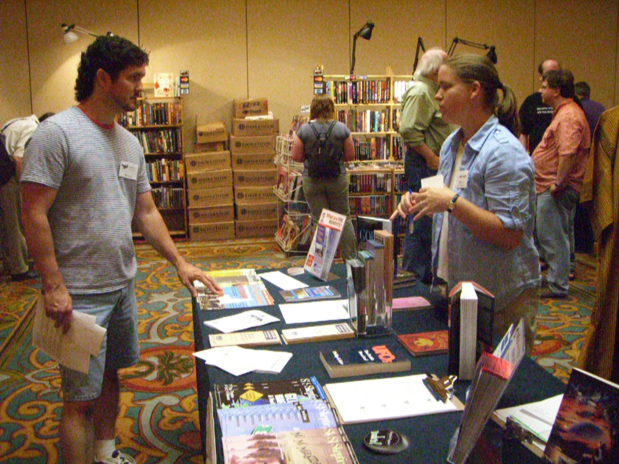CFI table at the ArmadilloCon 2007: talking with a congoer