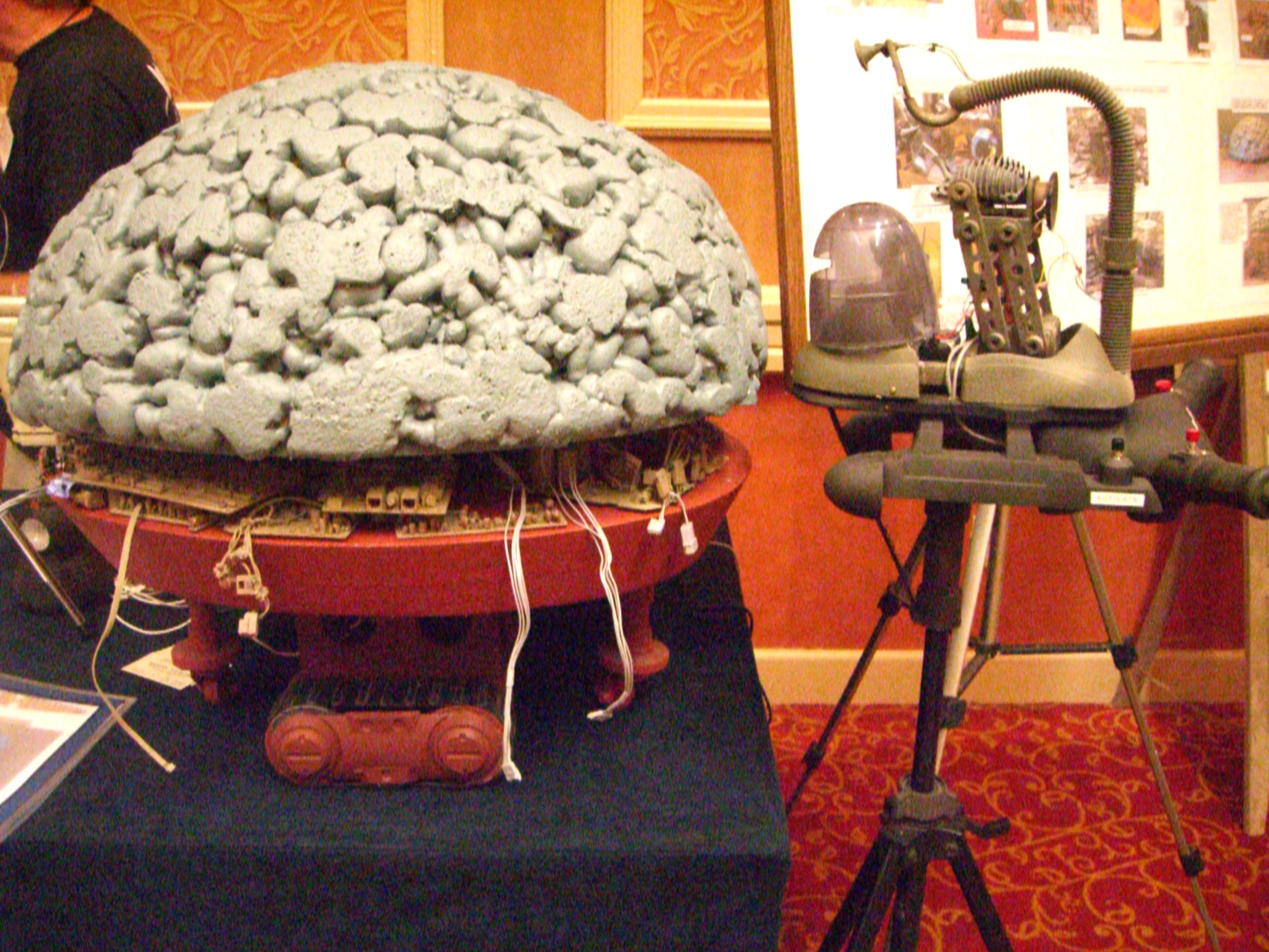 Brain and Compassionator -- robots made by the Robot Group and displayed at the ArmadilloCon 2007