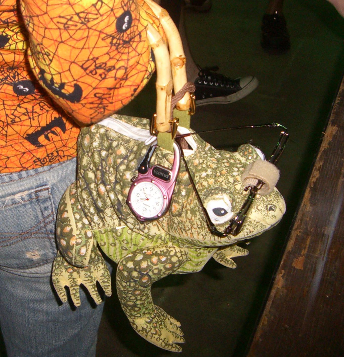 A frog purse, seen at the Maker Faire 2007