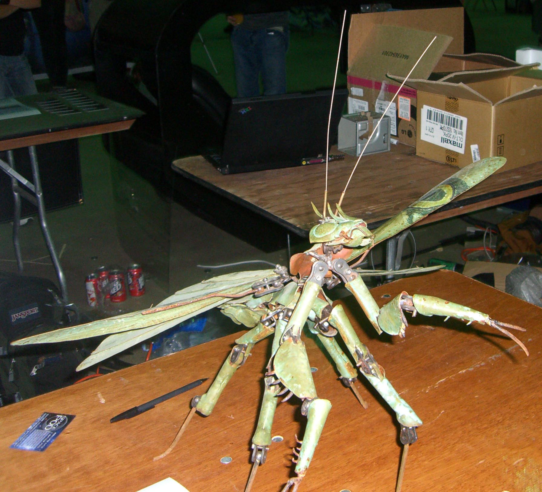 A poseable insect from Stop-Motion Armatures at Maker Faire 2007