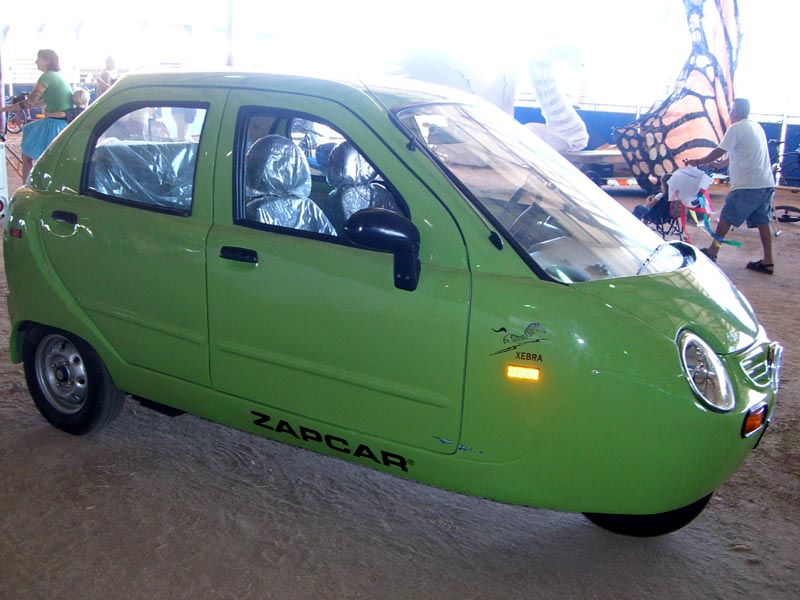 ZapCar, a three-wheeled car at Maker Faire 2007