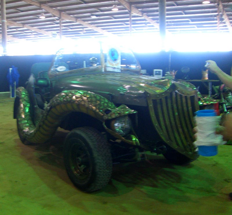 A snake car at Maker Faire 2007