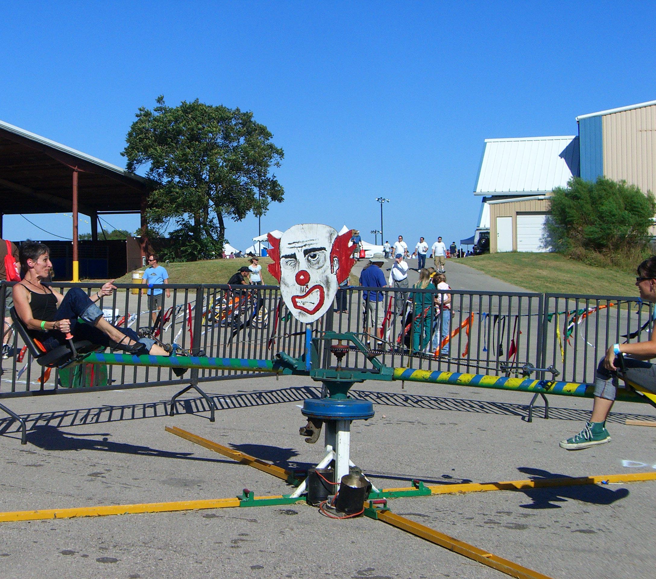A pedal-powered centrifuge at the Maker Faire 2007
