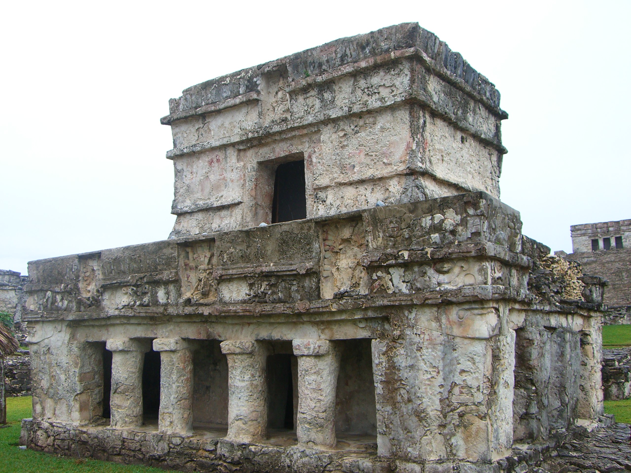 A structure with columns - Mayan ruins in Tulum