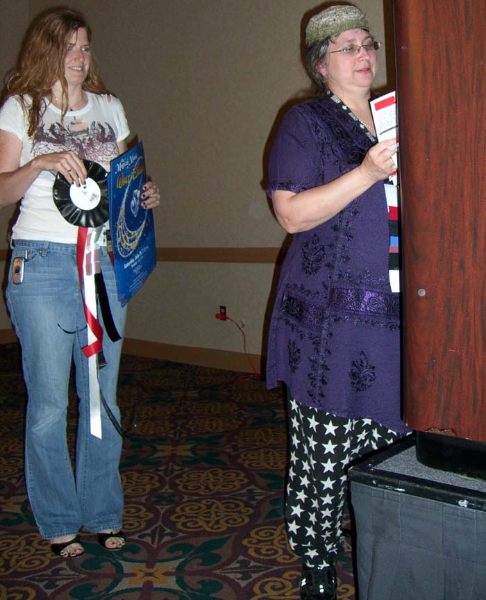 CIMG6541 Kim Kofmel (right) behind the scenes at the ApolloCon 2007 masquerade
