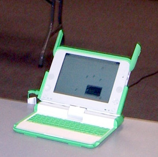 An XO / OLPC laptop