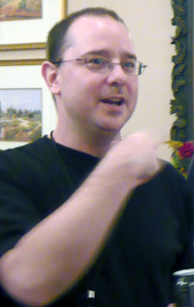 John Scalzi at the ArmadilloCon, an Austin, Texas speculative fiction convention, in 2008